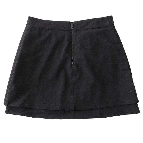 Alice + Olivia Classics Nicolina Mini Skirt Tulip Layered Black Size 4 - Picture 3 of 5